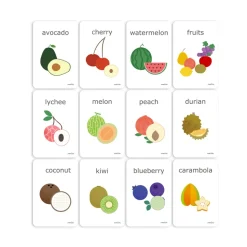 mierEdu Cognitive Flash Cards - Fruits