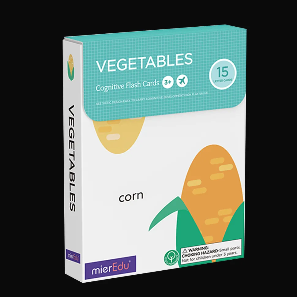 mierEdu Cognitive Flash Cards - Vegetables