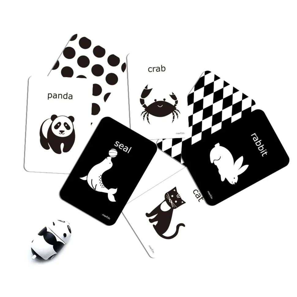 mierEdu Cognitive Flash Cards - Black & White