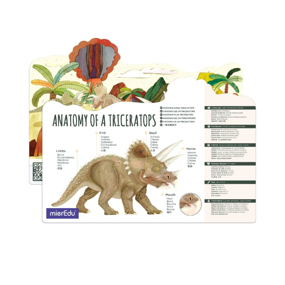 mierEdu 3D Puzzles Triceratops