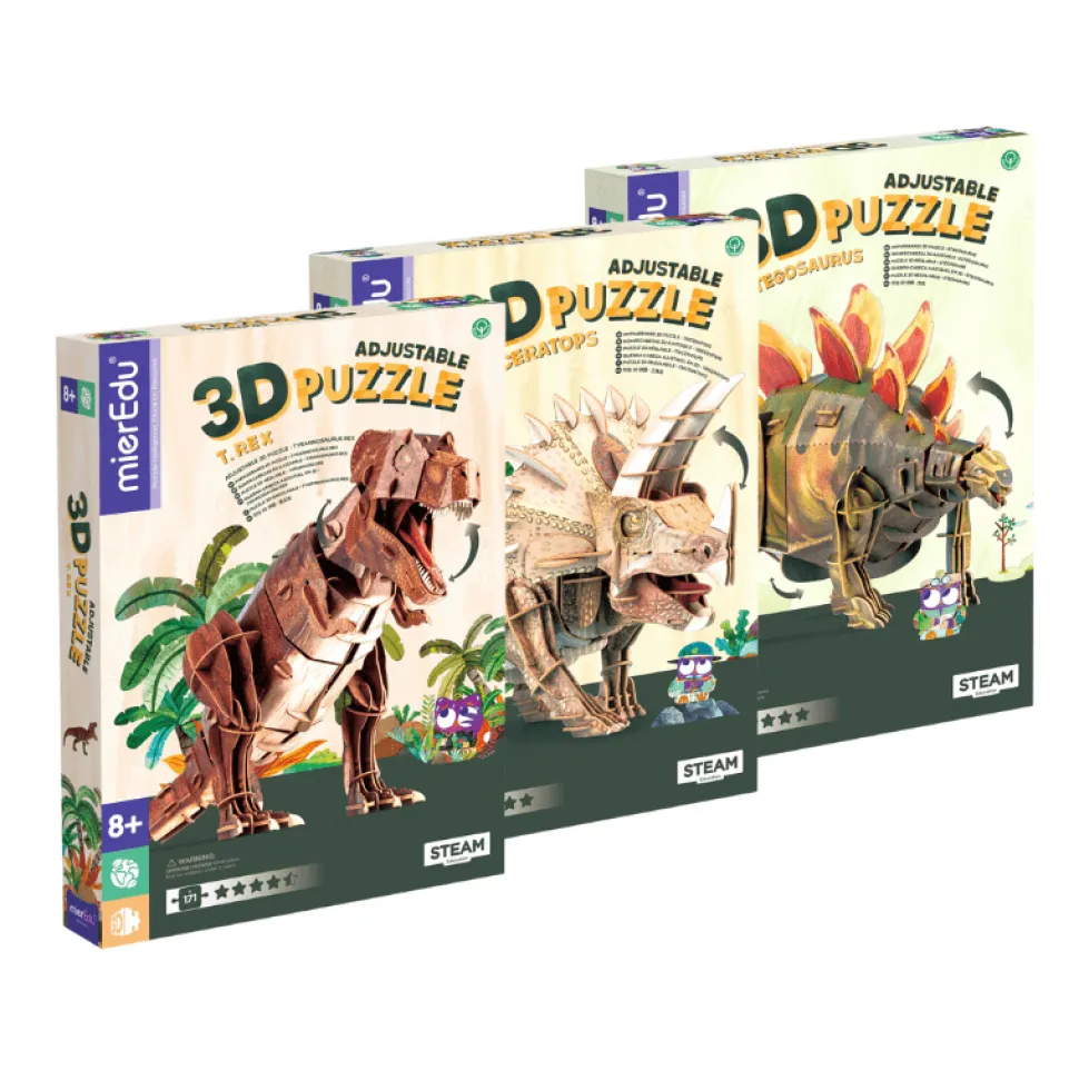 mierEdu 3D Puzzles Triceratops