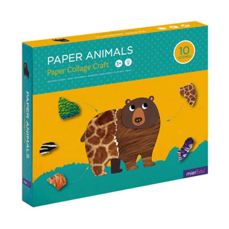 mierEdu DIY Paper Collage Craft - Paper Animals