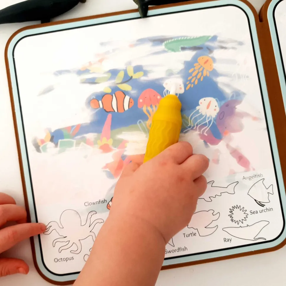 mierEdu Magic Water Doodle Book - Sea World