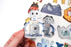 mierEdu Matching ABC Wooden Puzzle Deluxe