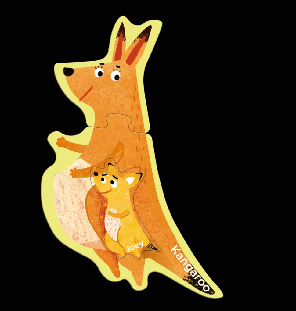 mierEdu MI Growth Puzzle Level 1 - Match Babe Animals