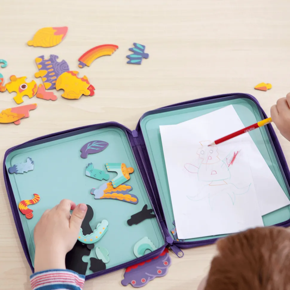mierEdu Puzzle & Draw Magnetic Kit - Crazy Monsters