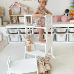 My Duckling Adjustable Learning Tower with Stool -White