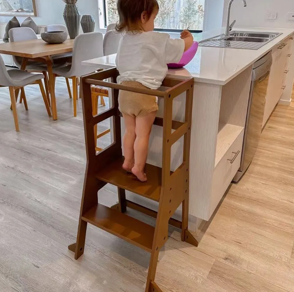 My Duckling Adjustable Learning Tower with Stool –Walnut