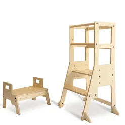 My Duckling Adjustable Learning Tower with Stool –Natural