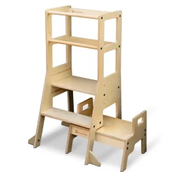 My Duckling Adjustable Learning Tower with Stool –Natural