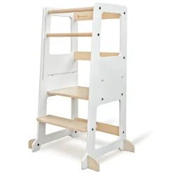 My Duckling Adjustable Learning Tower 2 in 1 –White + Natural