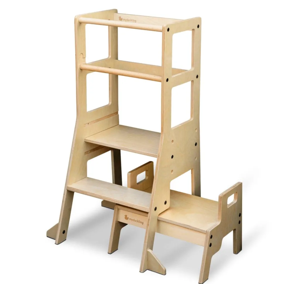My Duckling Adjustable Learning Tower with Stool –Natural