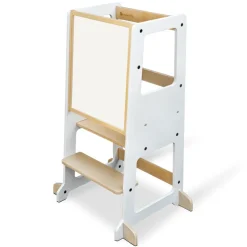 My Duckling Adjustable Learning Tower 2 in 1 –White + Natural