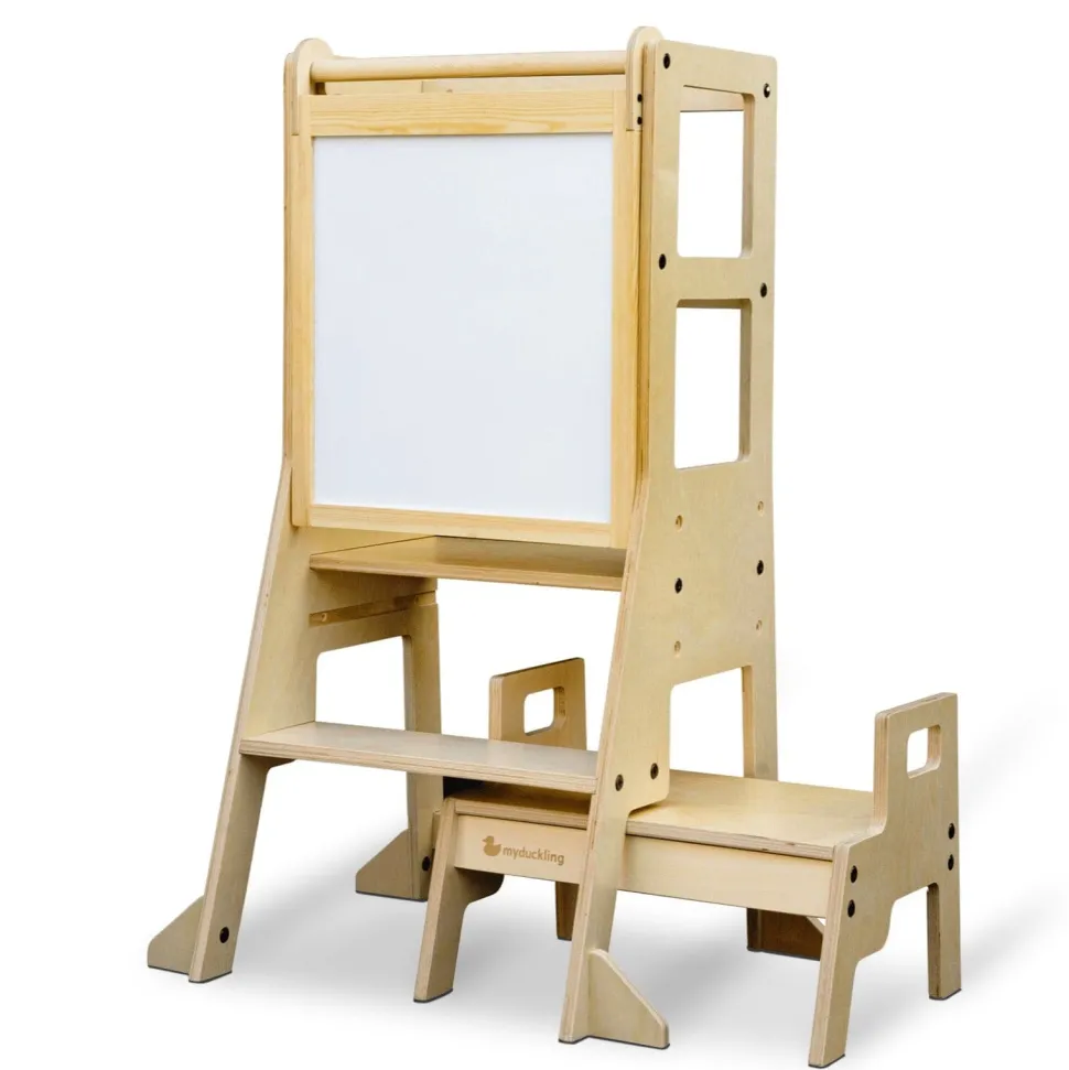 My Duckling Adjustable Learning Tower with Stool –Natural