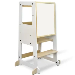 My Duckling Adjustable Learning Tower 2 in 1 –White + Natural