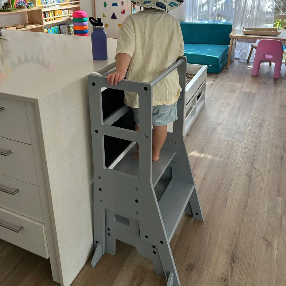 My Duckling Adjustable Learning Tower with Stool –Grey