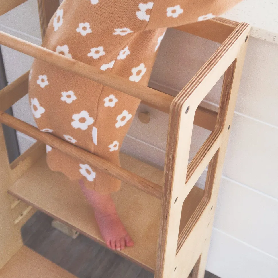 My Duckling Adjustable Learning Tower with Stool –Natural