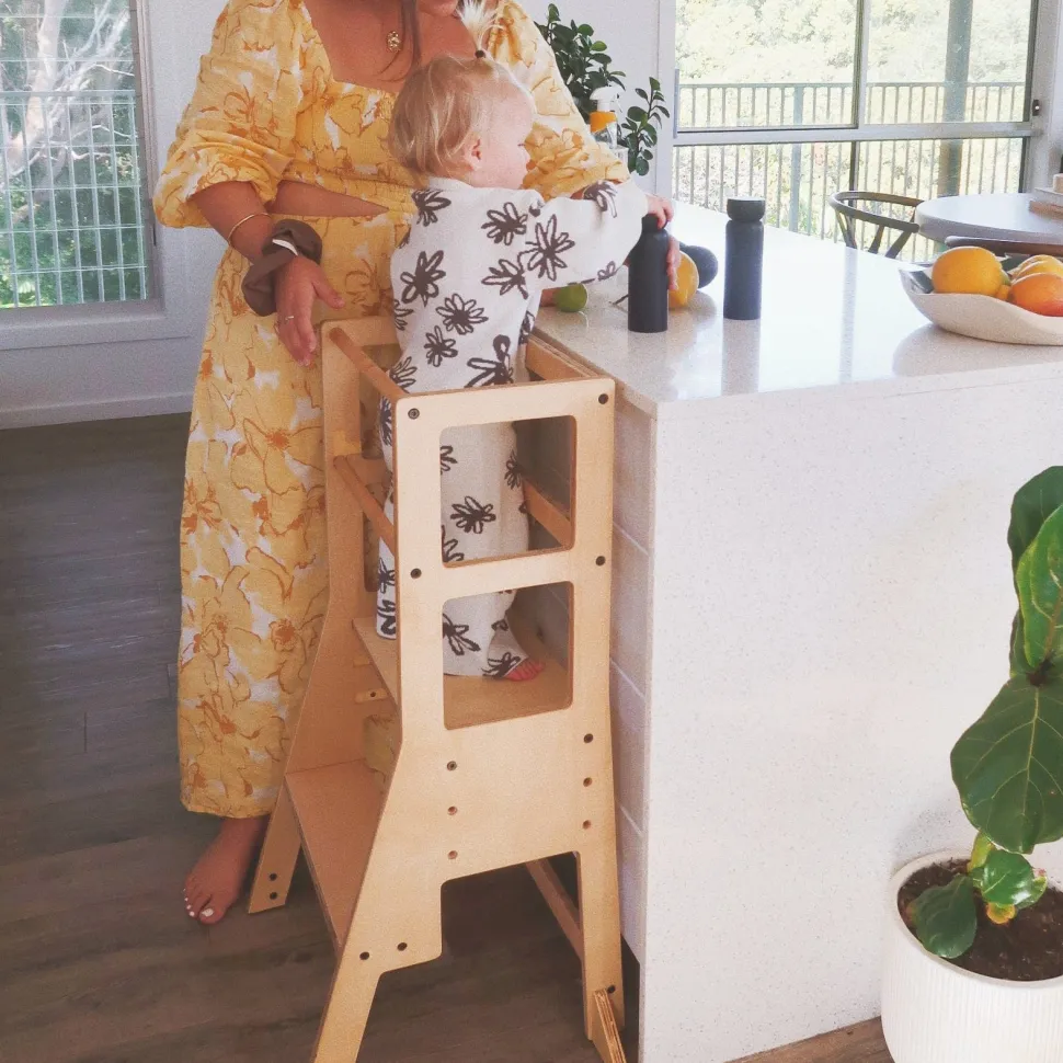 My Duckling Adjustable Learning Tower with Stool –Natural