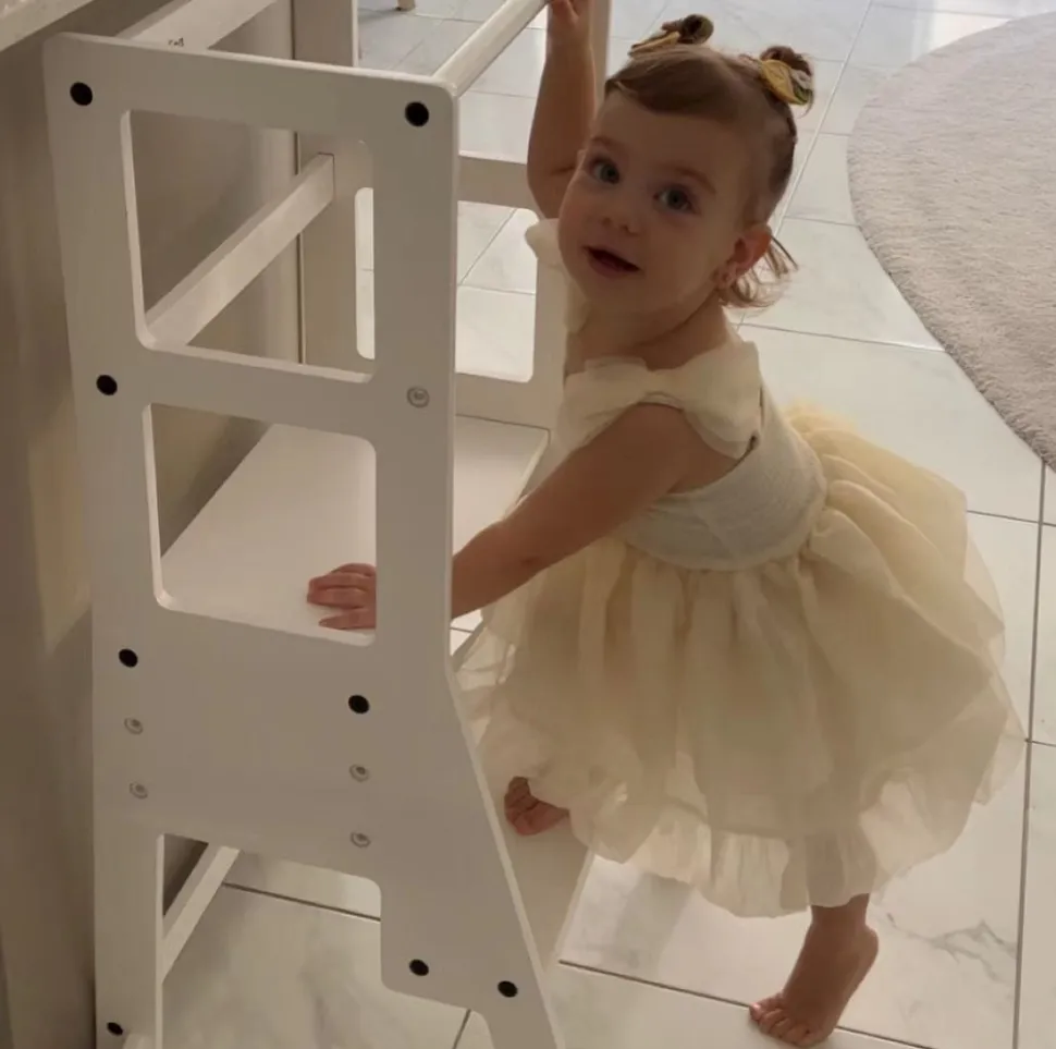 My Duckling Adjustable Learning Tower with Stool -White