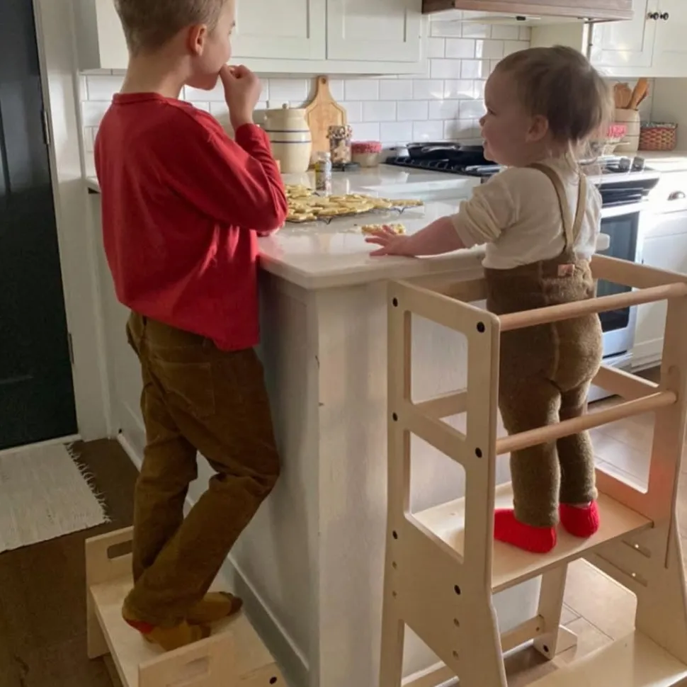 My Duckling Adjustable Learning Tower with Stool –Natural