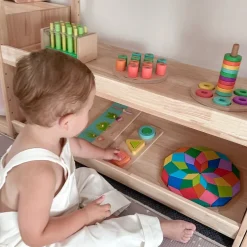 My Duckling Adjustable Solid Wood 3 Layer Storage Shelf