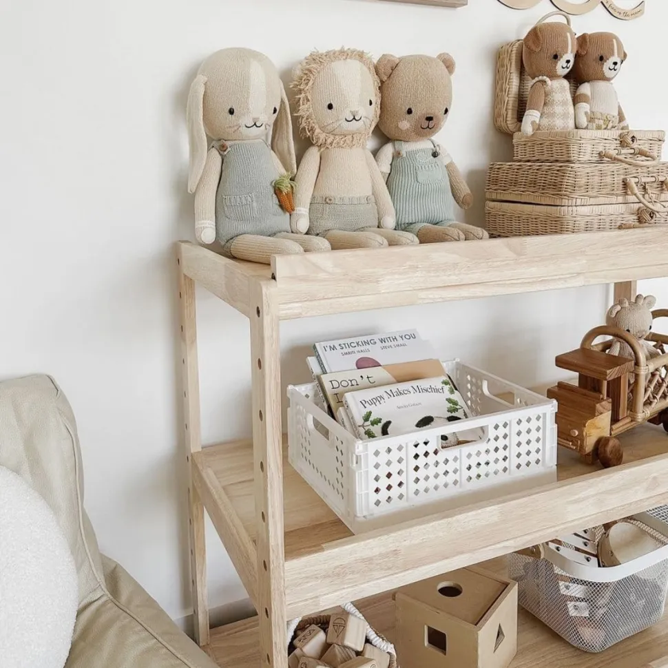 My Duckling Adjustable Solid Wood 3 Layer Storage Shelf