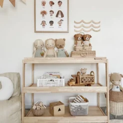 My Duckling Adjustable Solid Wood 3 Layer Storage Shelf