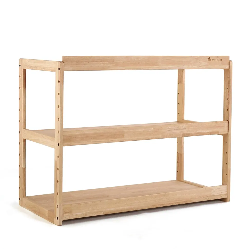My Duckling Adjustable Solid Wood 3 Layer Storage Shelf