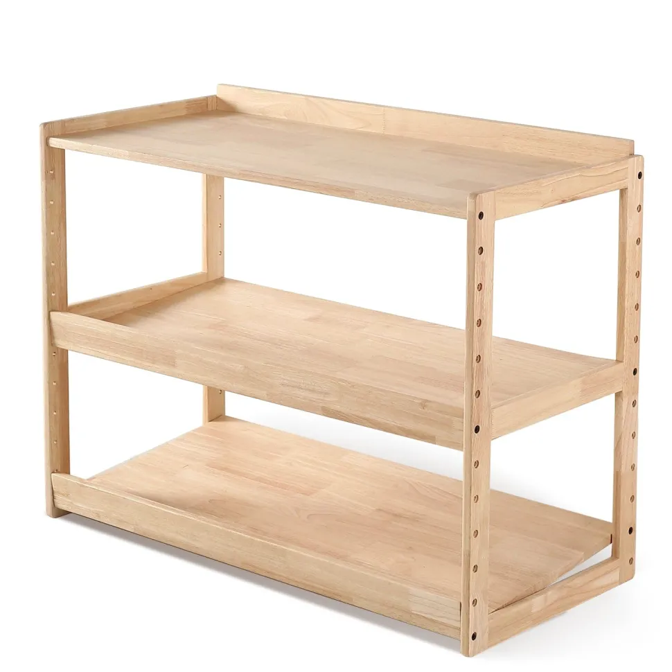 My Duckling Adjustable Solid Wood 3 Layer Storage Shelf