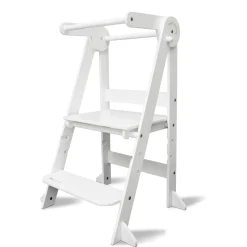 My Duckling Deluxe Folding Adjustable Learning Tower - White