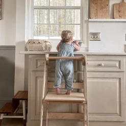 My Duckling Deluxe Folding Adjustable Learning Tower - Natural