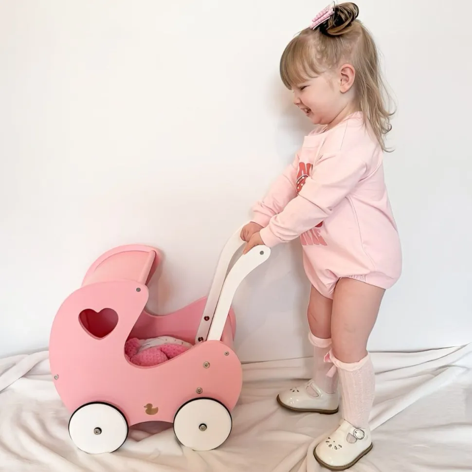 My Duckling Isla Doll Pram Walker - Rose