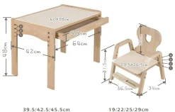 My Duckling Kids Activity Table and Chair Set - Bear