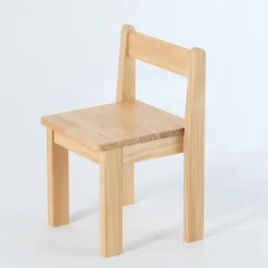 My Duckling Kids Stackable Study Chair - Pinewood