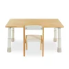 My Duckling Montessori Kids Height Adjustable Table With One Wooden Chair