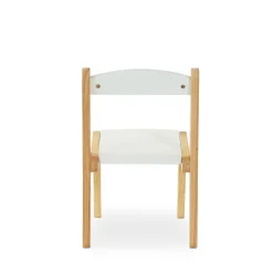 My Duckling Montessori Kids Wooden Chair - White/Natural