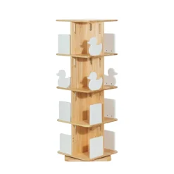 My Duckling Montessori Rotating Bookcase Addon Layer - White/Natural