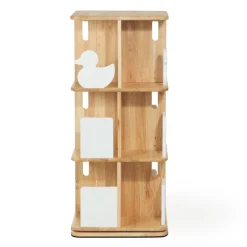 My Duckling Montessori Rotating Bookcase - Natural/White
