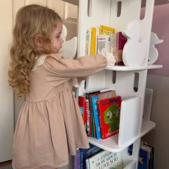 My Duckling Montessori Rotating Bookcase - White