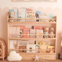 My Duckling NALA 3 Tier Adjustable Solid Wood Bookshelf