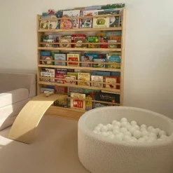 My Duckling NALA 5 Tier Adjustable Solid Wood Bookshelf