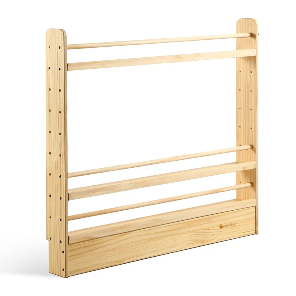 My Duckling NALA 3 Tier Adjustable Solid Wood Bookshelf