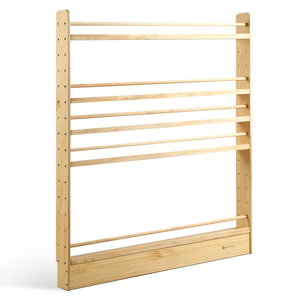 My Duckling NALA 5 Tier Adjustable Solid Wood Bookshelf