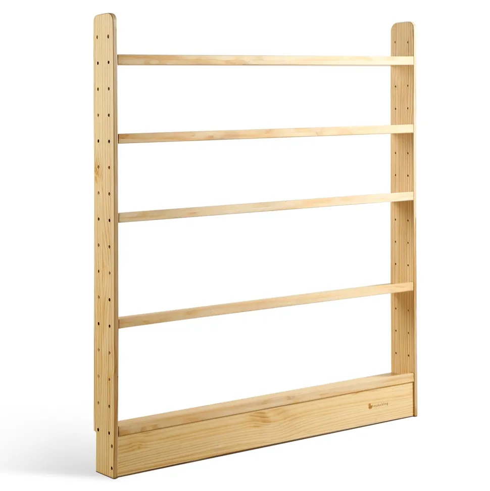 My Duckling NALA 5 Tier Adjustable Solid Wood Bookshelf