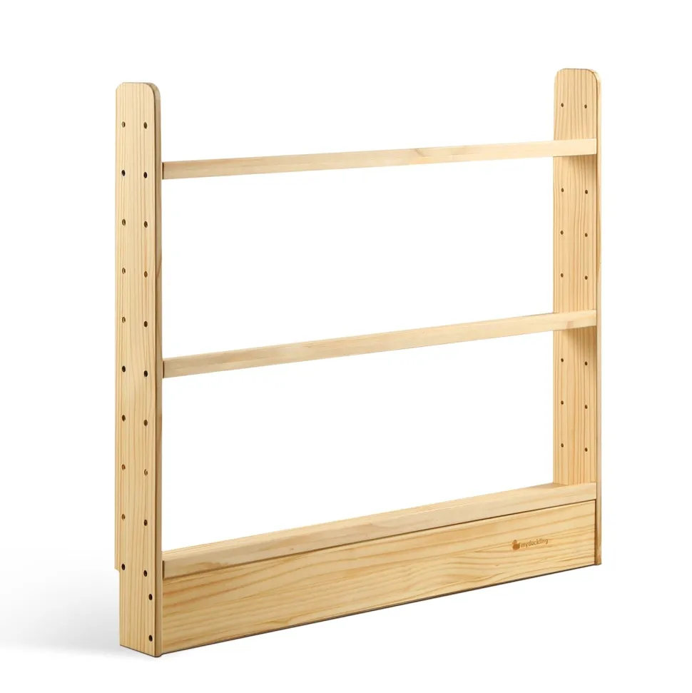 My Duckling NALA 3 Tier Adjustable Solid Wood Bookshelf