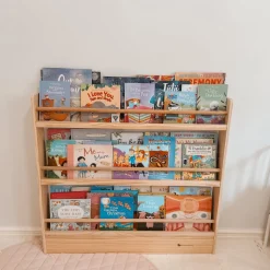 My Duckling NALA 3 Tier Adjustable Solid Wood Bookshelf