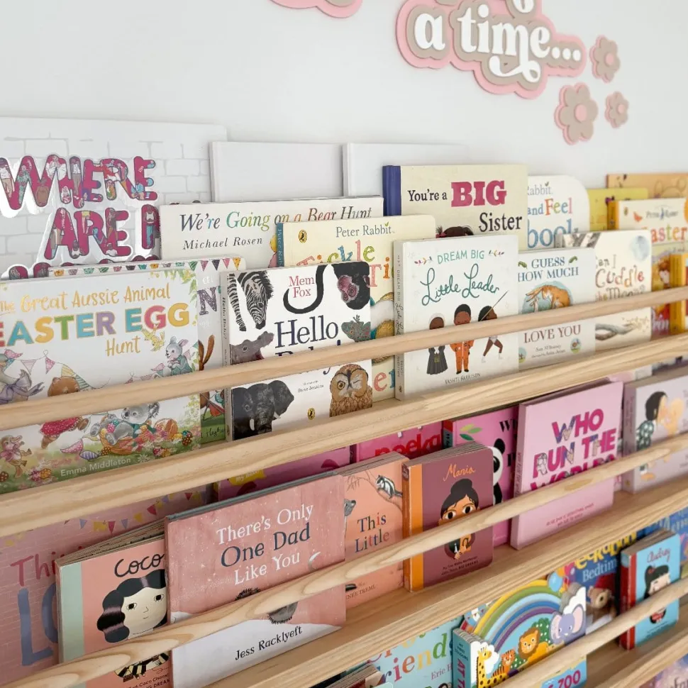 My Duckling NALA 5 Tier Adjustable Solid Wood Bookshelf