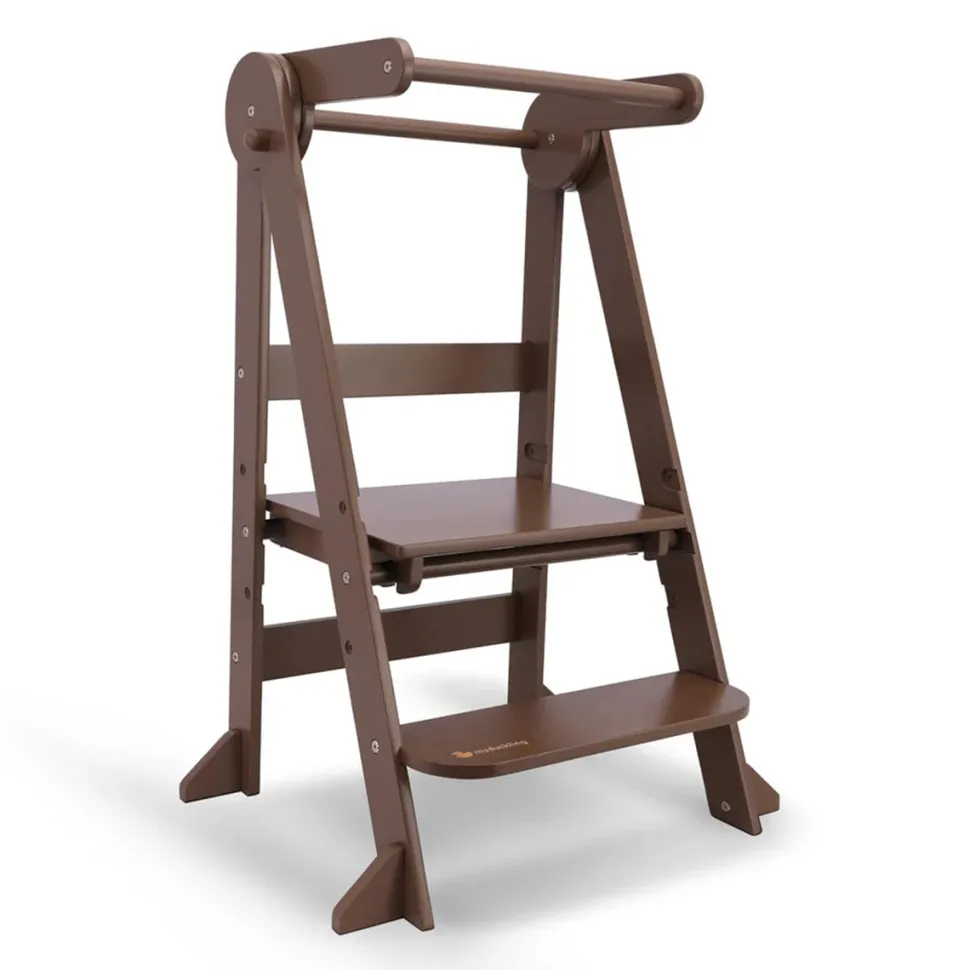 My Duckling New Deluxe Folding Adjustable Learning Tower - Walnut