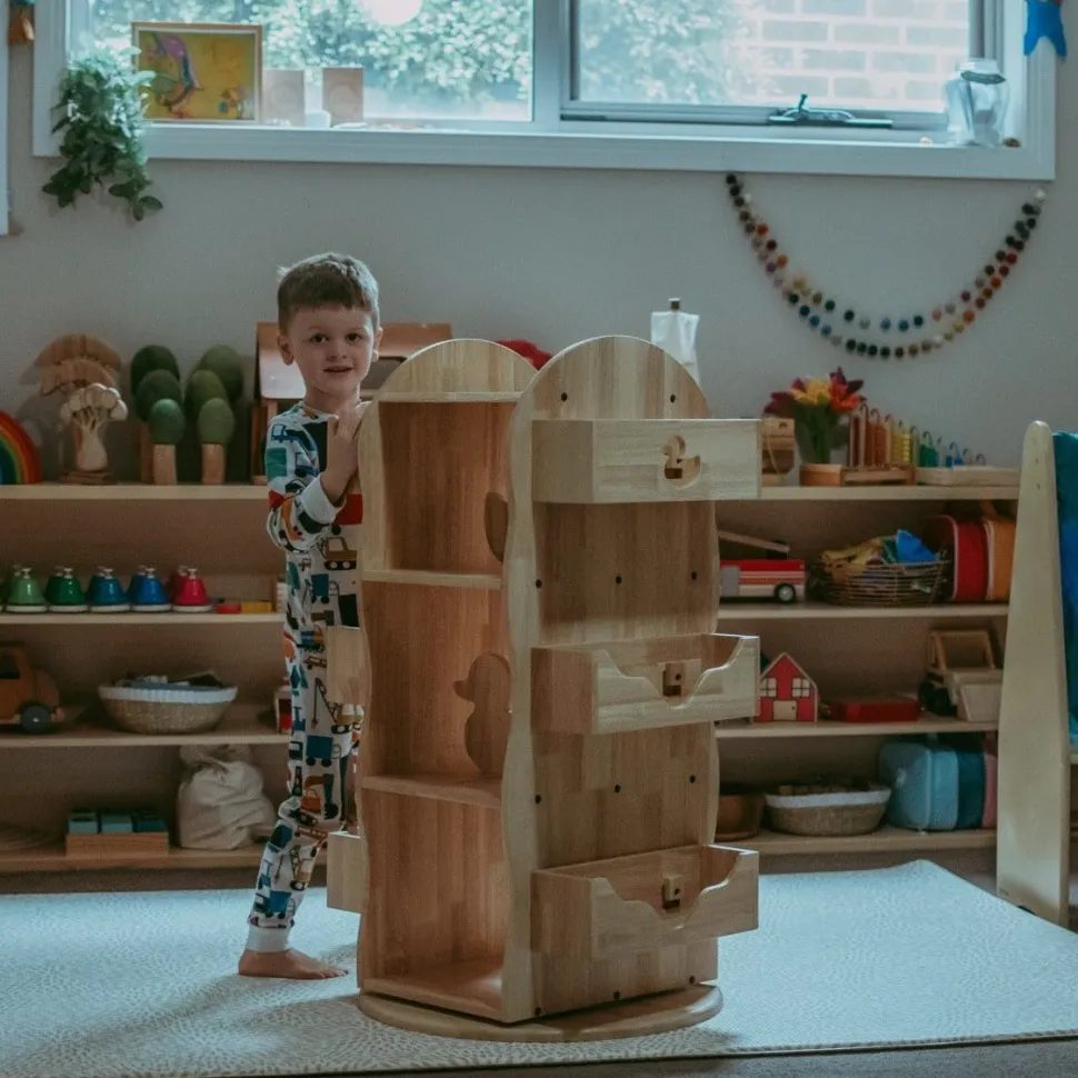My Duckling Revolving Solid Wood Bookcase