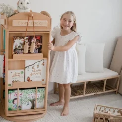 My Duckling Rotating Solid Wood Bookcase - London